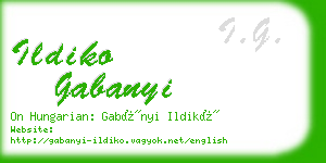 ildiko gabanyi business card